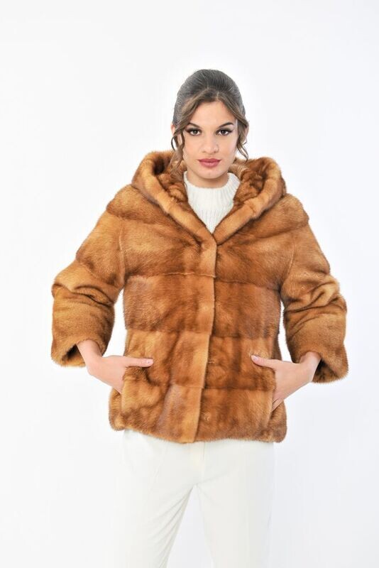 Giacca in visone color wilde
