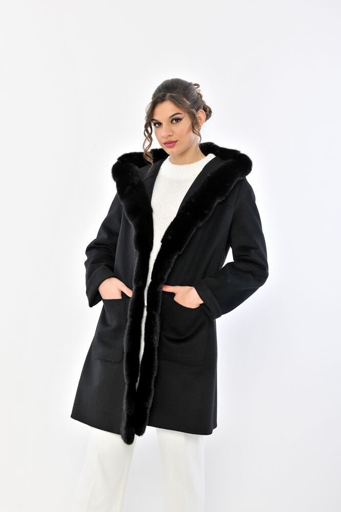 Cappotto cashmere nero