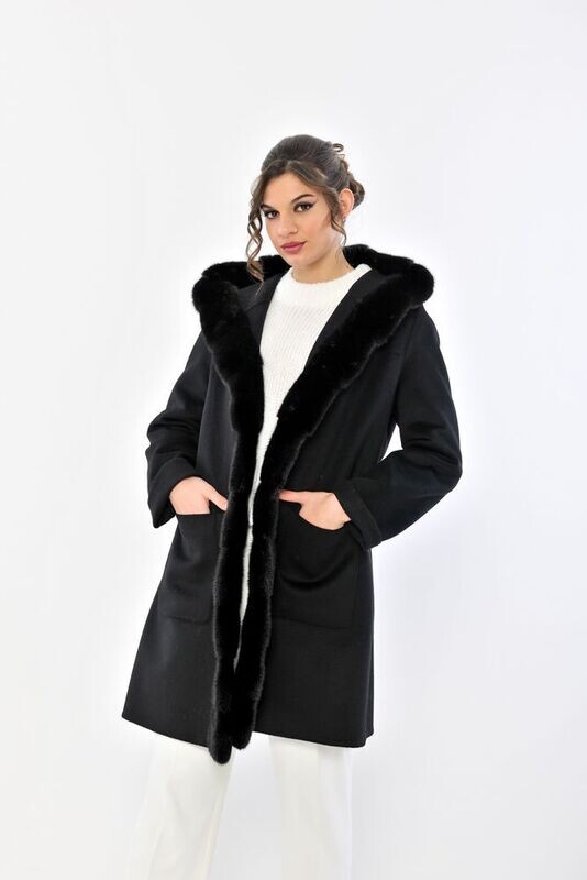 Cashmere Coat - Black