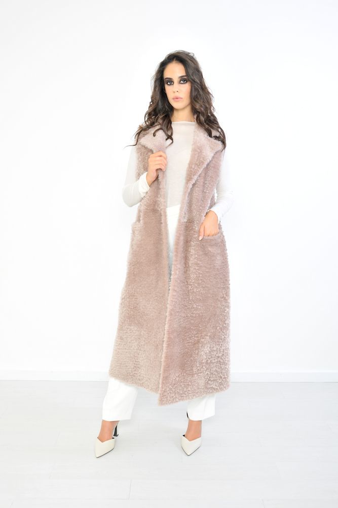 Reversible Maple Shearling Gilet