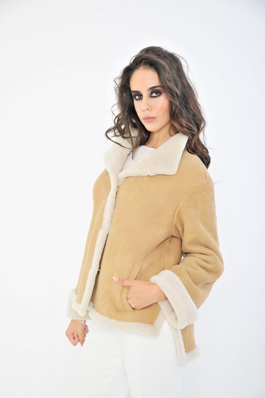 Giacca in montone shearling - Canadese Giacca in montone shearling - Canadese