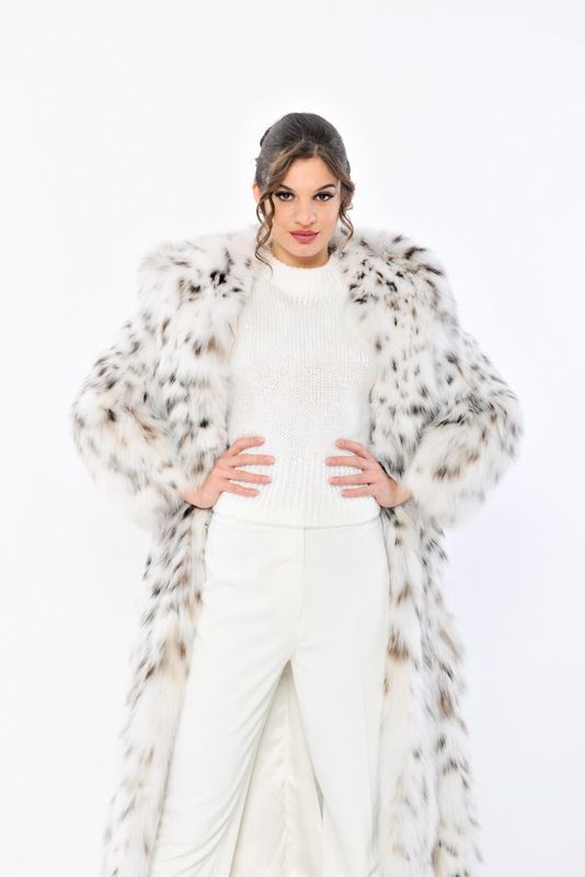 Lynx Fur Coat with Hood