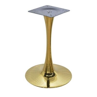 2 x Base de mesa FLOR. Acabado dorado, base de 50 cms de diámetro, altura 70 cms