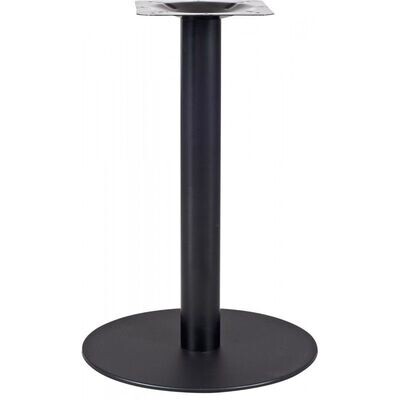 2 X Base de mesa INDIA. Tubo redondo, negra, base de acero de 8 mm. 45 cms de diámetro, altura 72 cms.