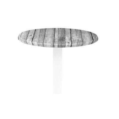 2 X Tablero de mesa Werzalit Alemania, ANTIQUE WHITE 202, 60 cms de diámetro.