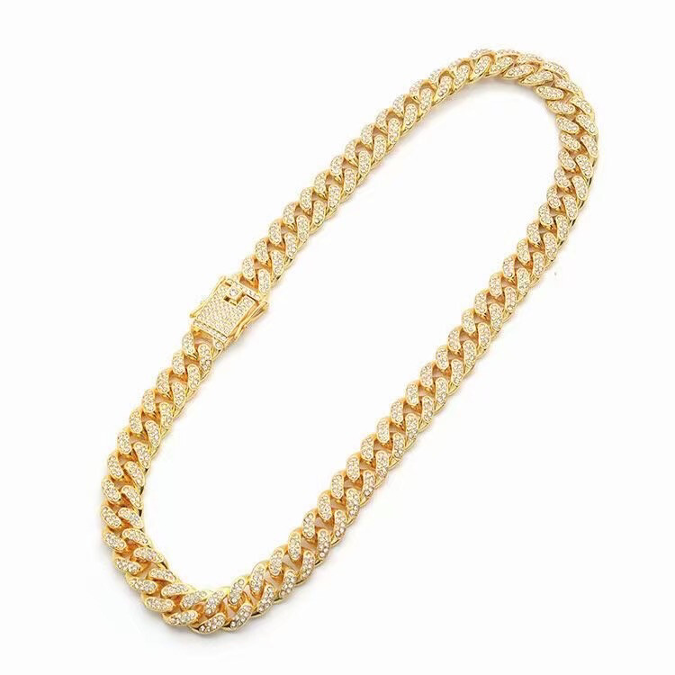 Cuban Bling Bling 30 Inch Neck Chain And Bracelet