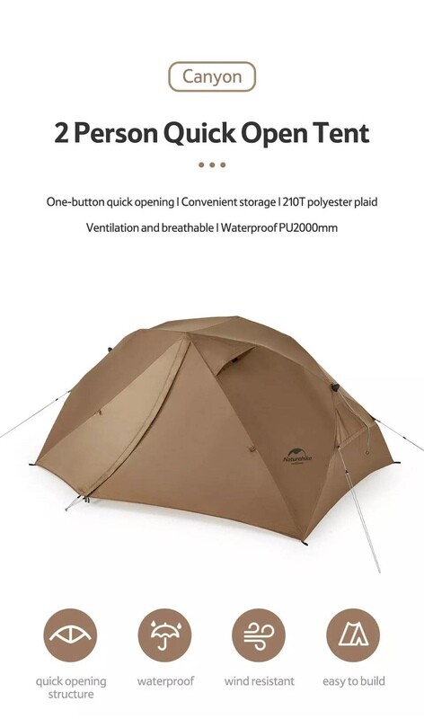 Naturehike Canyon 2P Quick Open Tent