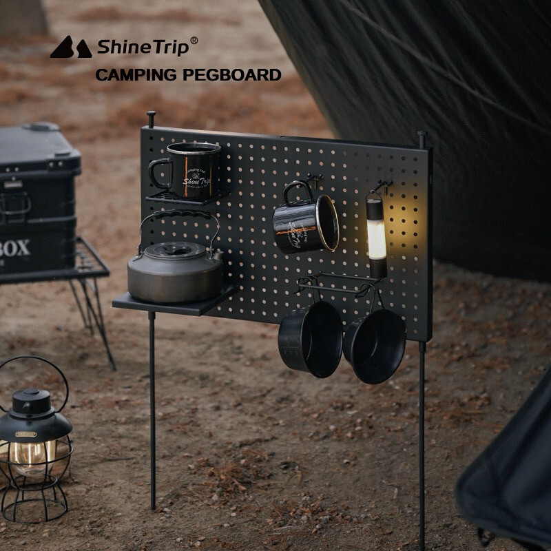 ShineTrip Camping Shelf Pegboard