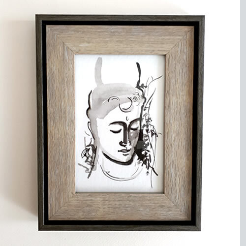 Buddha in Gedanken, Originalzeichnung
