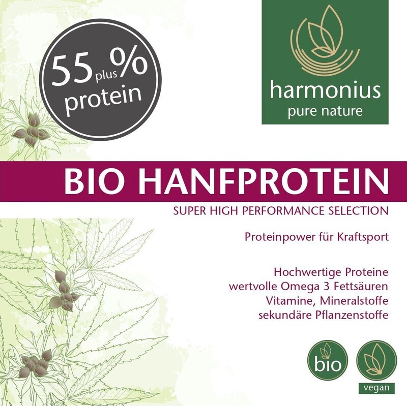Hanfprotein 55+Bio 500g