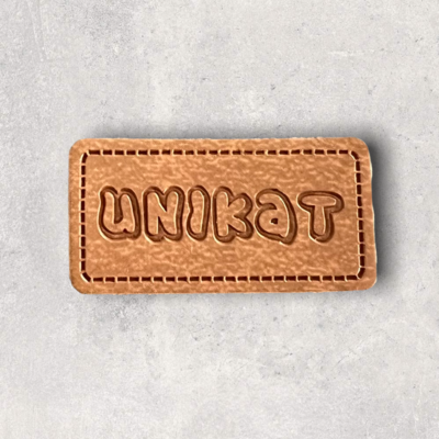 Kunstlederlabel Unikat 4x2 cm