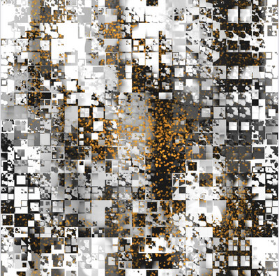 Vorbestellung Pixel French Terry schwarz/weiss gold