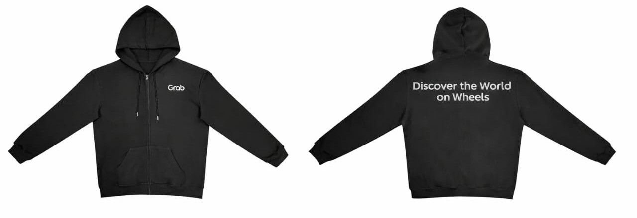 Grab Black Zip Hoodie