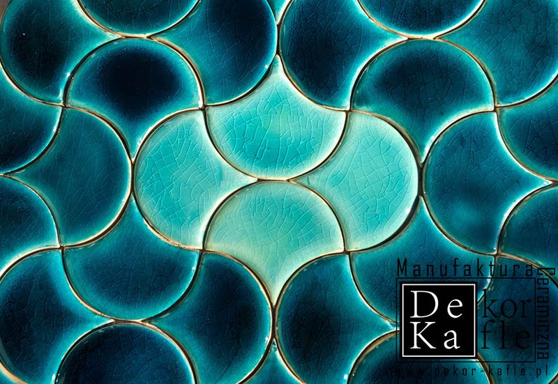 Rybia Łuska Mini - kafle ceramiczne ręcznie robione