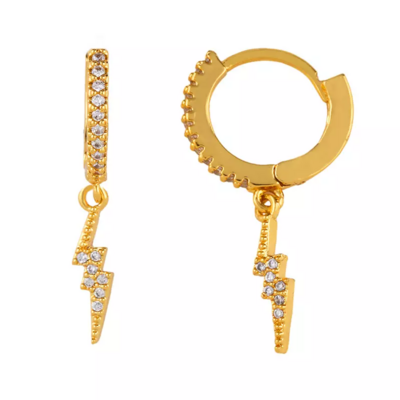 "Thunder" Gold plated Hoops