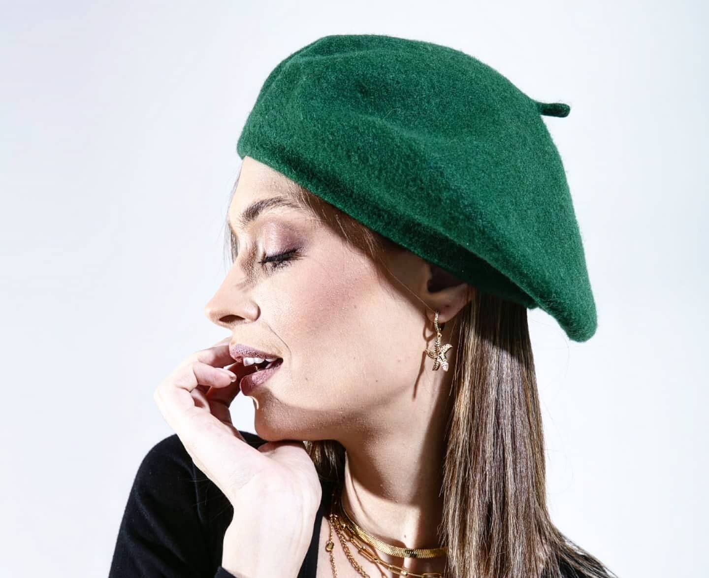 &quot;Parisienne&quot; Béret, Size: One Size, Color: Green