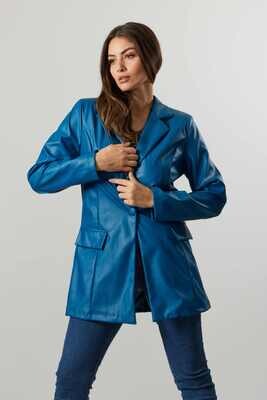 &quot;Brooke&quot; Vegan Leather Blazer