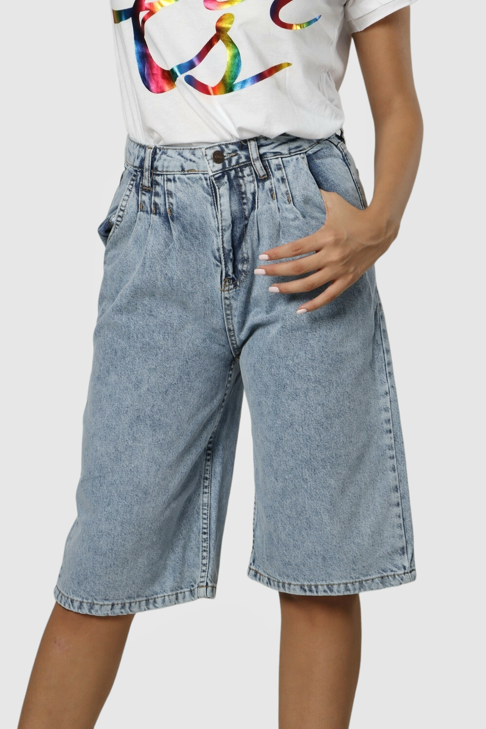 ​"Island Blues" Denim Bermuda