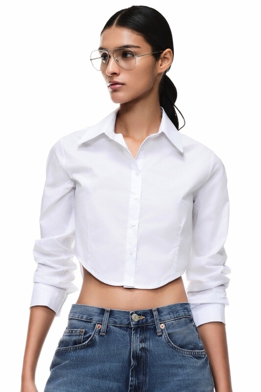 "Love Letter" Cropped White Shirt