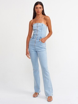 &quot;Super Star&quot; Denim Jumpsuit