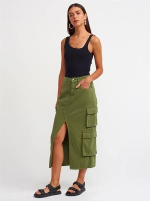 &quot;Sweet Talker&quot; denim Skirt, Color: khaki, Size: S