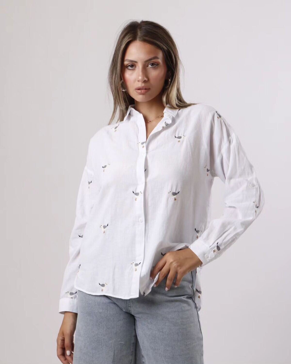 &quot;On the Tree&quot; Linen Shirt