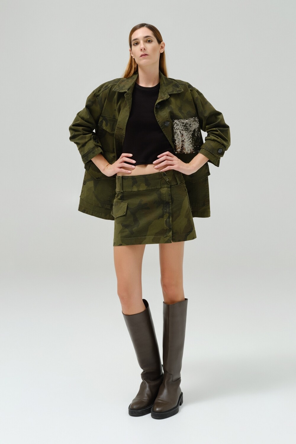 "Heart of Mine" Military skirt
