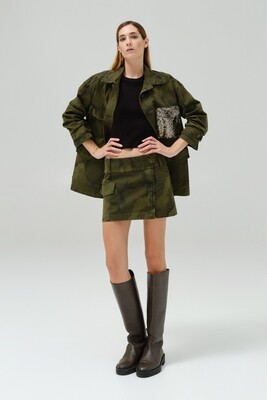 "Heart of Mine" Military skirt