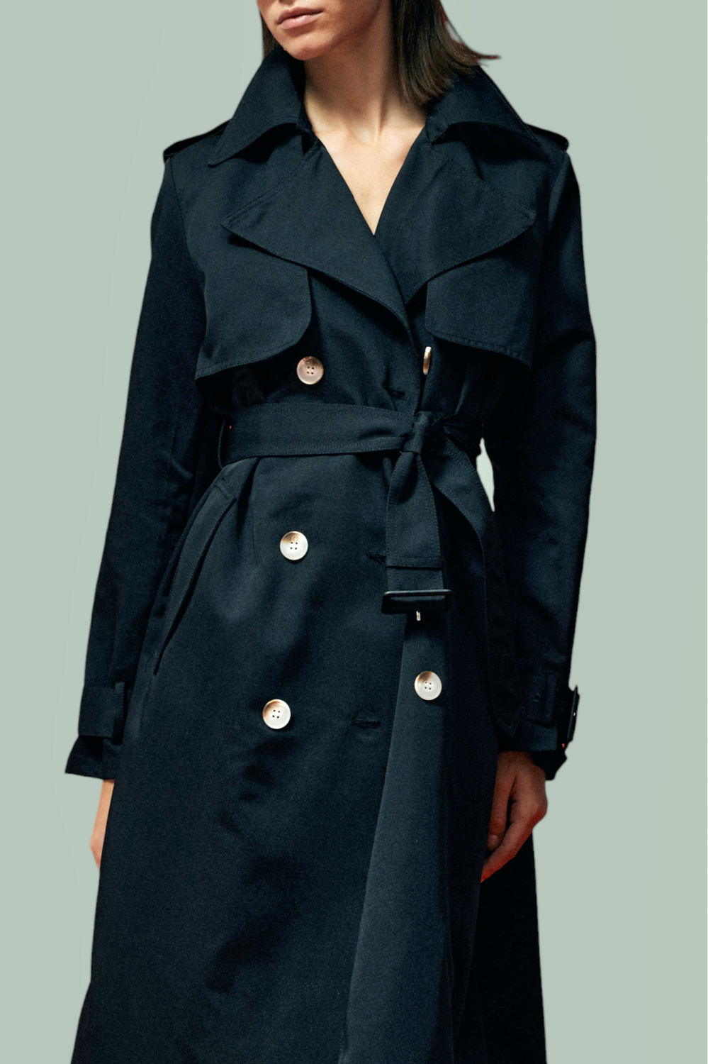 &quot;Liv&quot; Trench Coat, Color: Black, Size: M