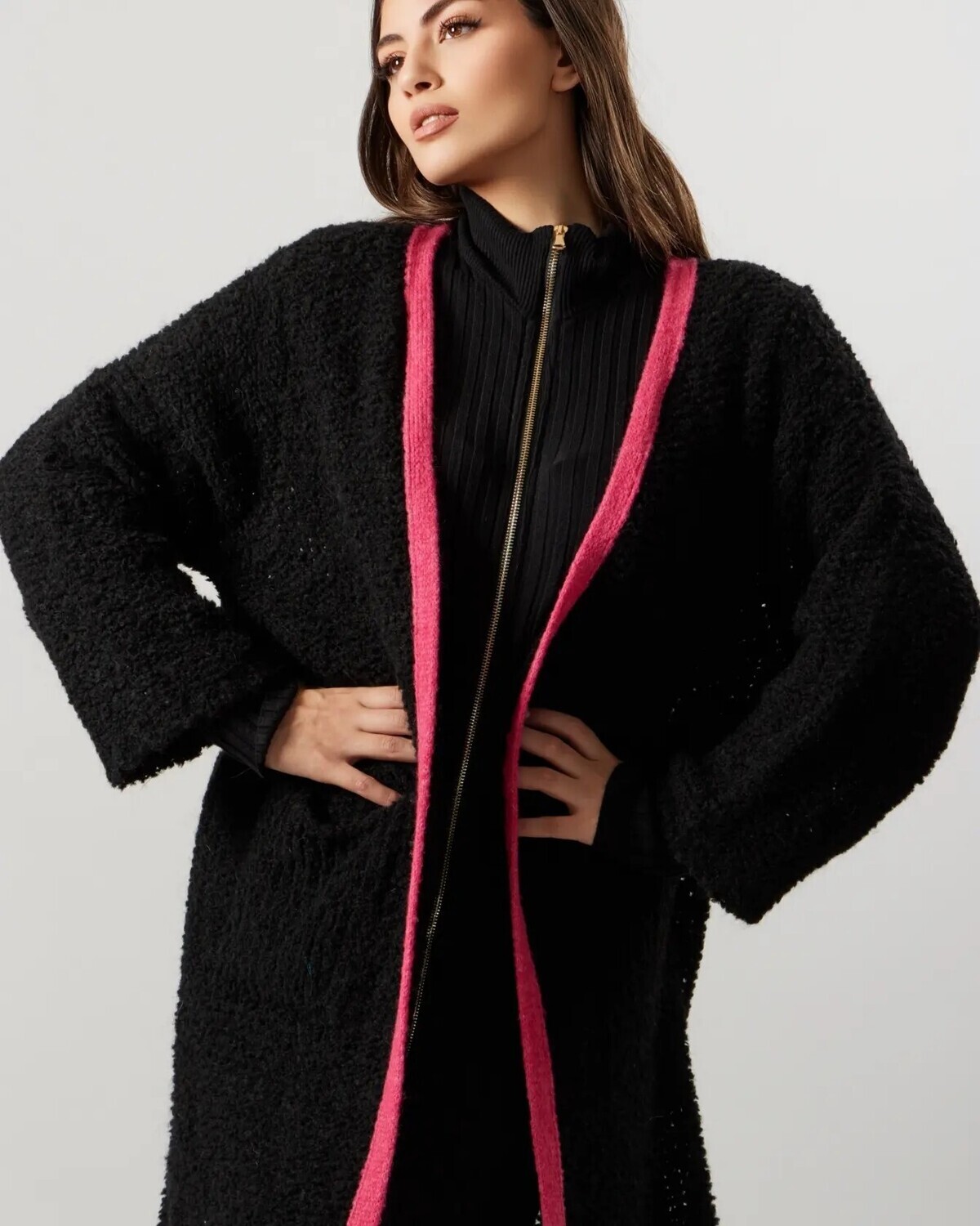 "Gather Me Close" Long Wool Cardigan