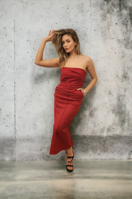 &quot;Shona&quot; Strapless dress