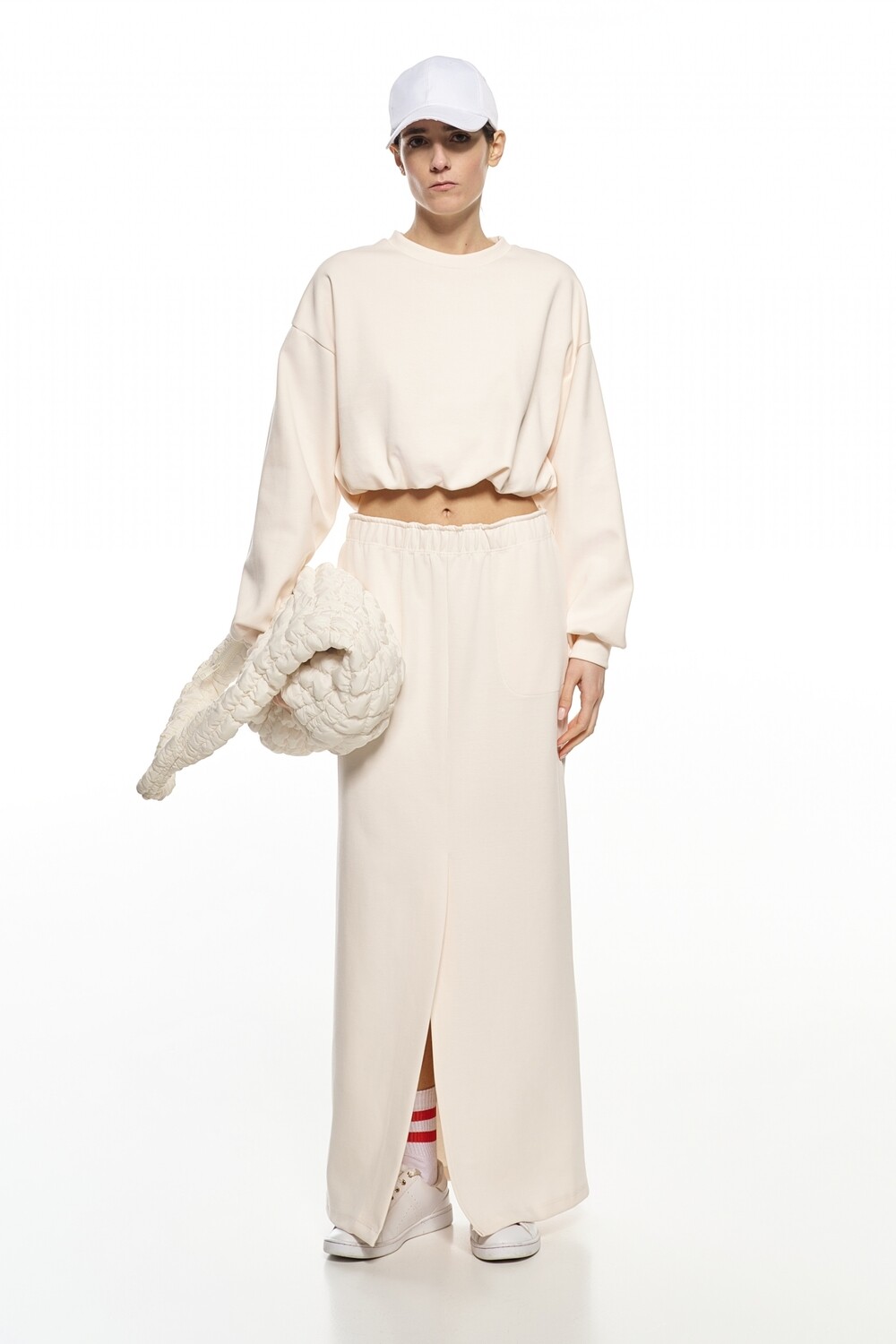 &quot;Throw and Go&quot; Cotton Set, Color: Cream, Size: S/M