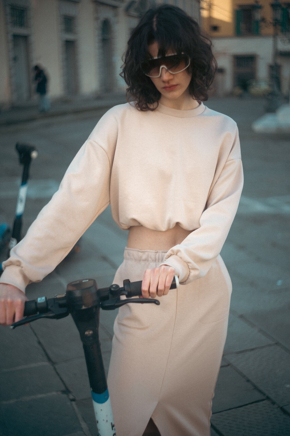 &quot;Throw and Go&quot; Cotton Set, Color: Cream, Size: M/L