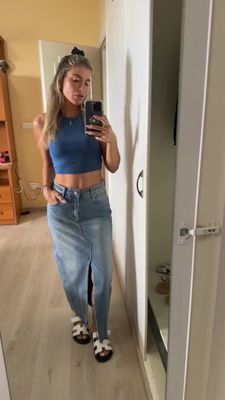 &quot;Chelsea&quot; Denim Skirt