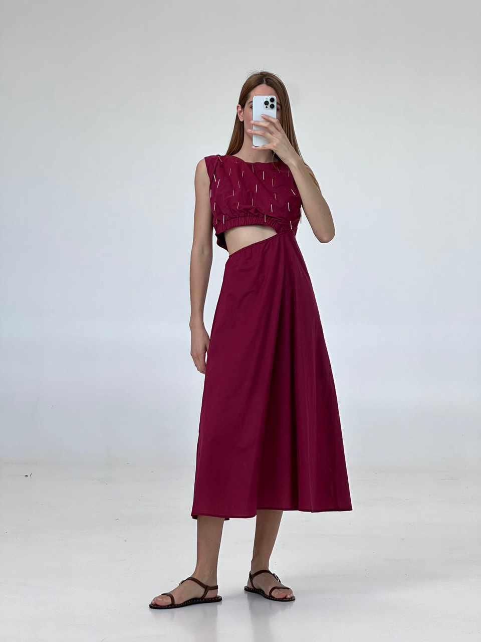 &quot;Jacinta&quot; dress, Color: Bordeaux, Size: S/M
