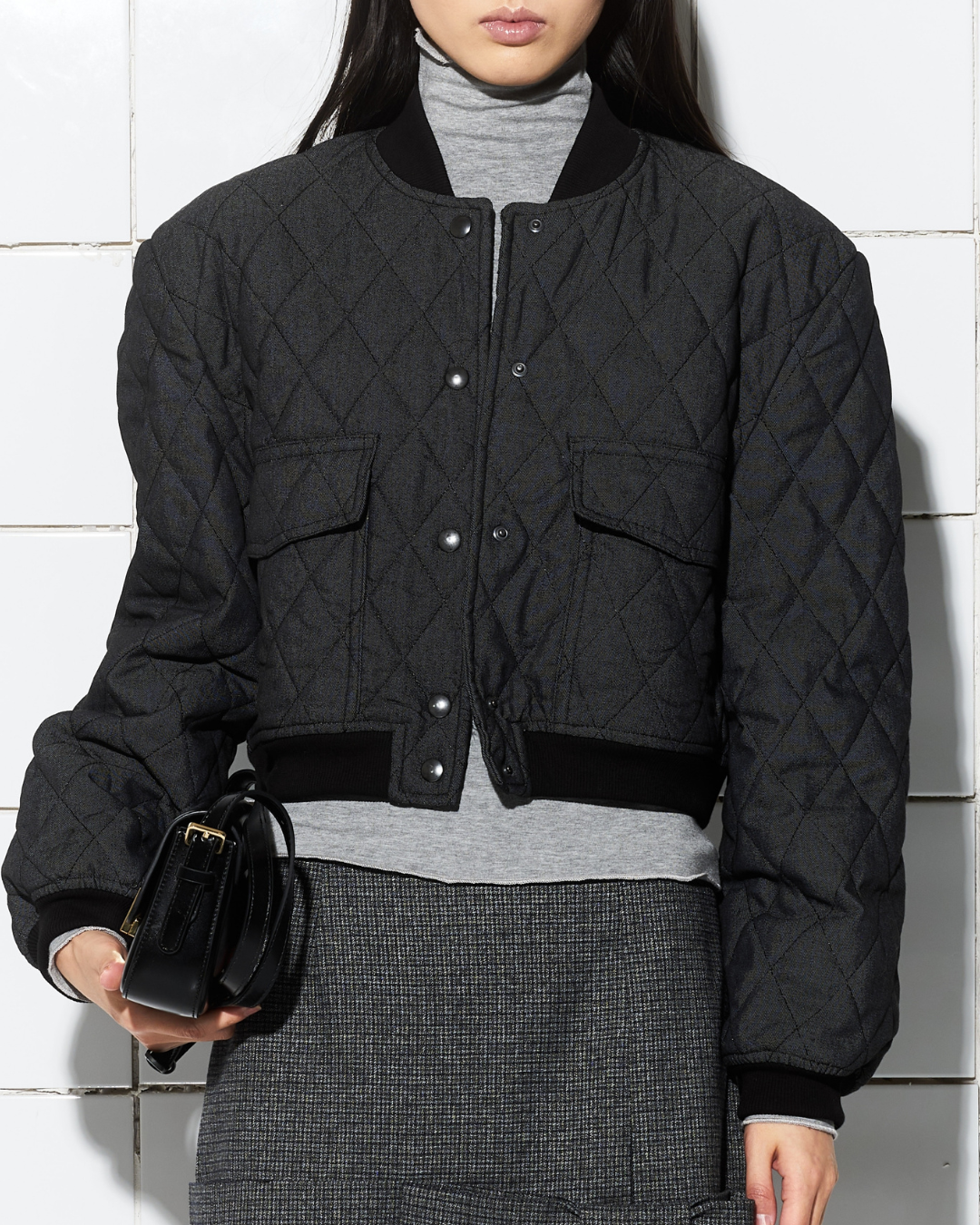 &quot;Chloe&quot; Bomber, Color: Black, Size: S/M