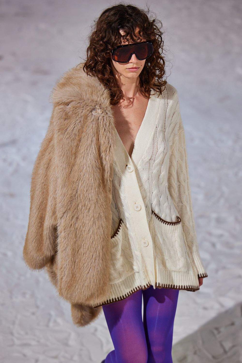 &quot;Angelina&quot; Wool Jacket, Color: Cream, Size: One Size