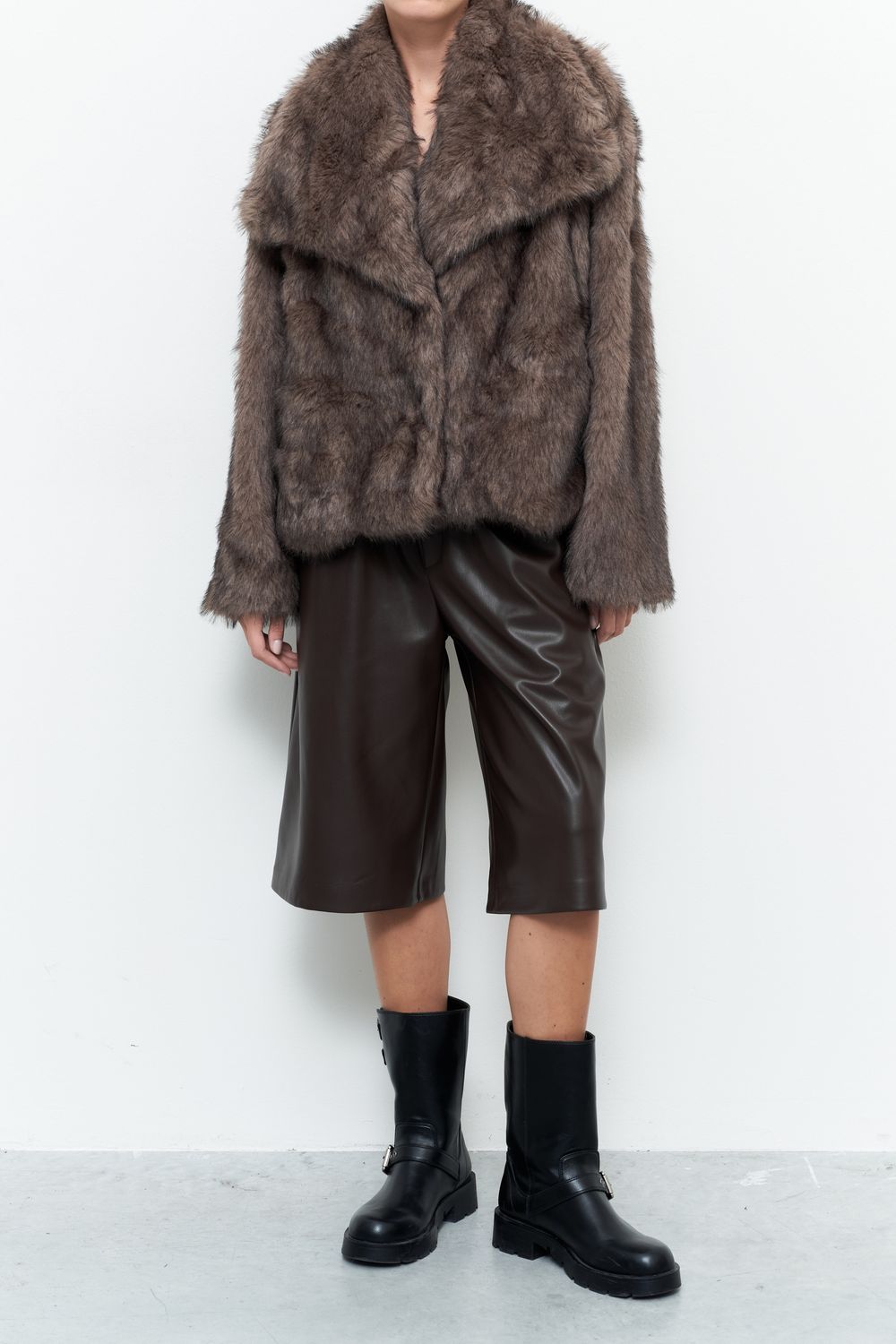 &quot;Thalia&quot; Faux Fur Jacket