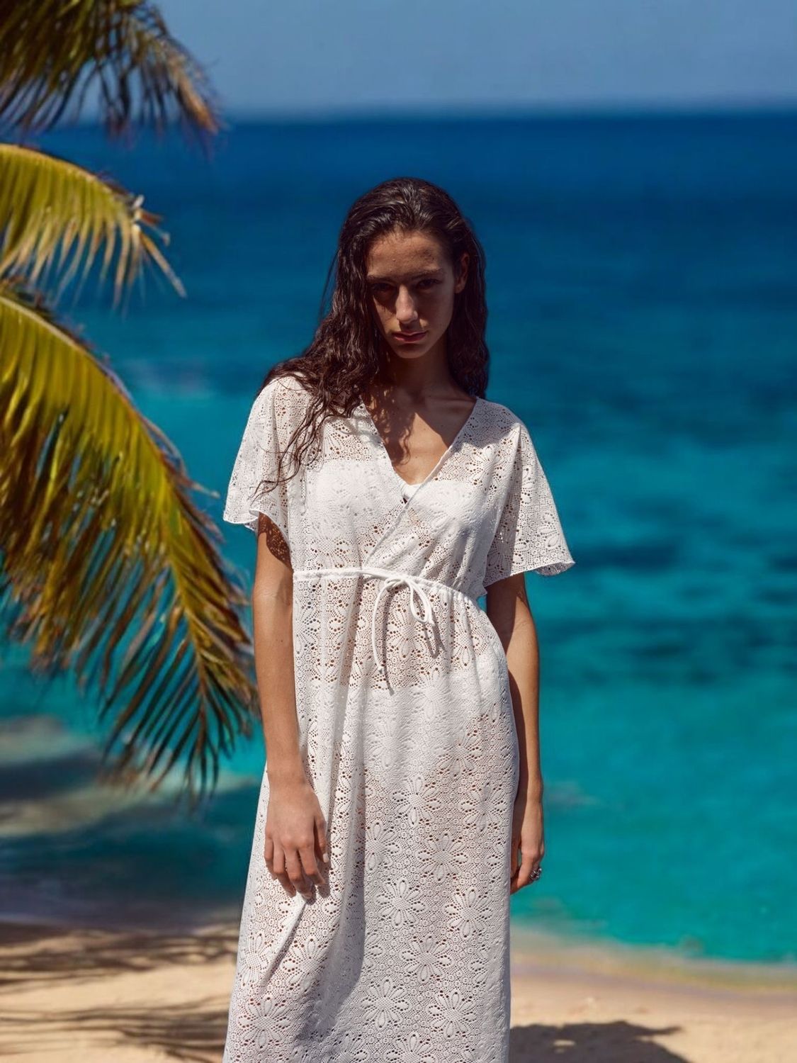 &quot;Somewhere Sunny&quot; beach dress, Color: White, Size: One Size