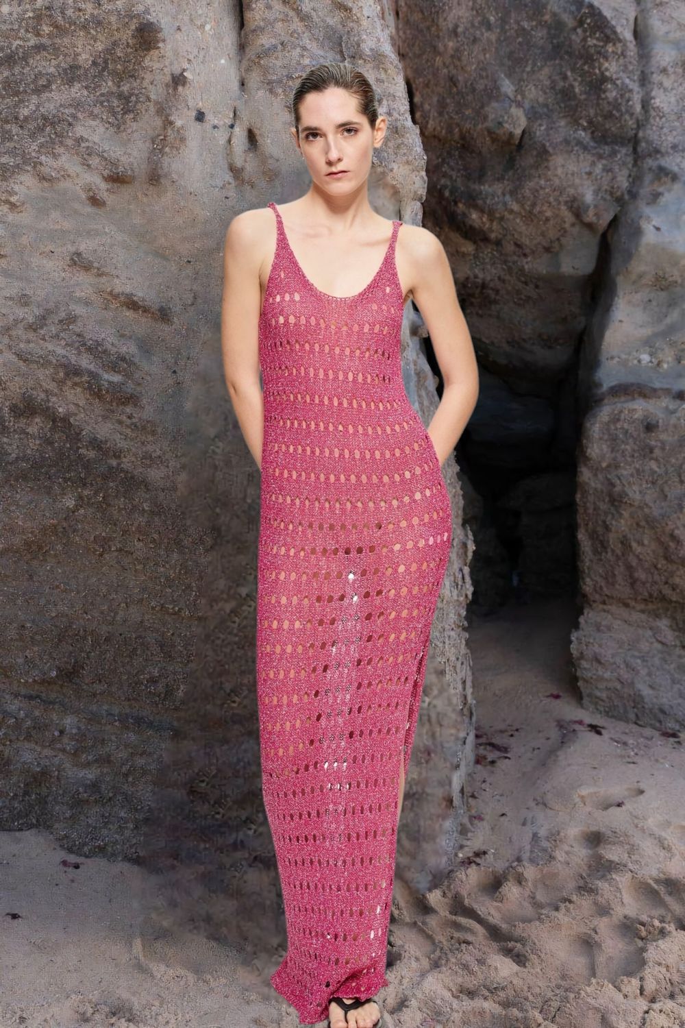 &quot;Pina Colada&quot; Beach dress, Color: Fuchsia, Size: One Size