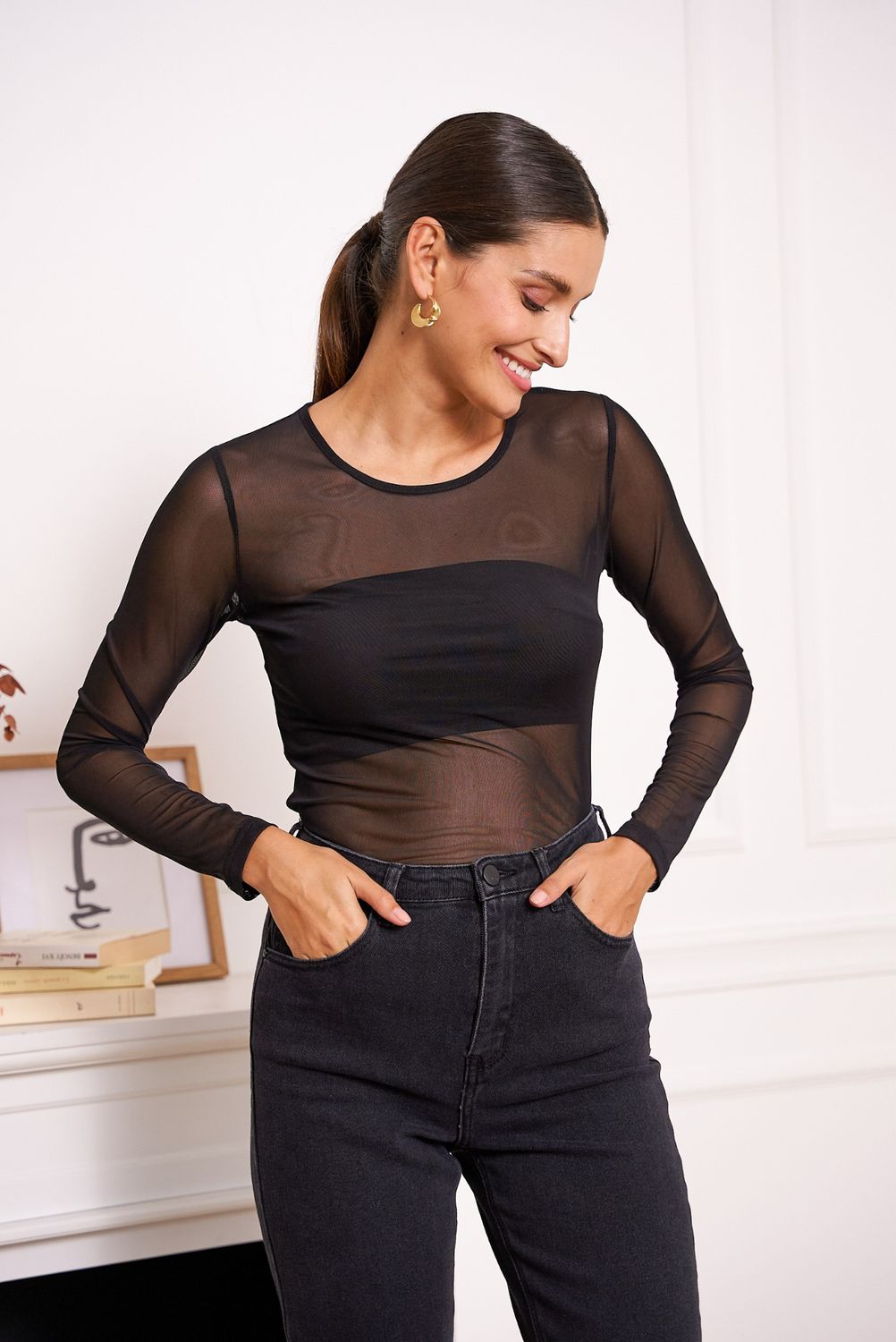 &quot;Talyne&quot; mesh Top