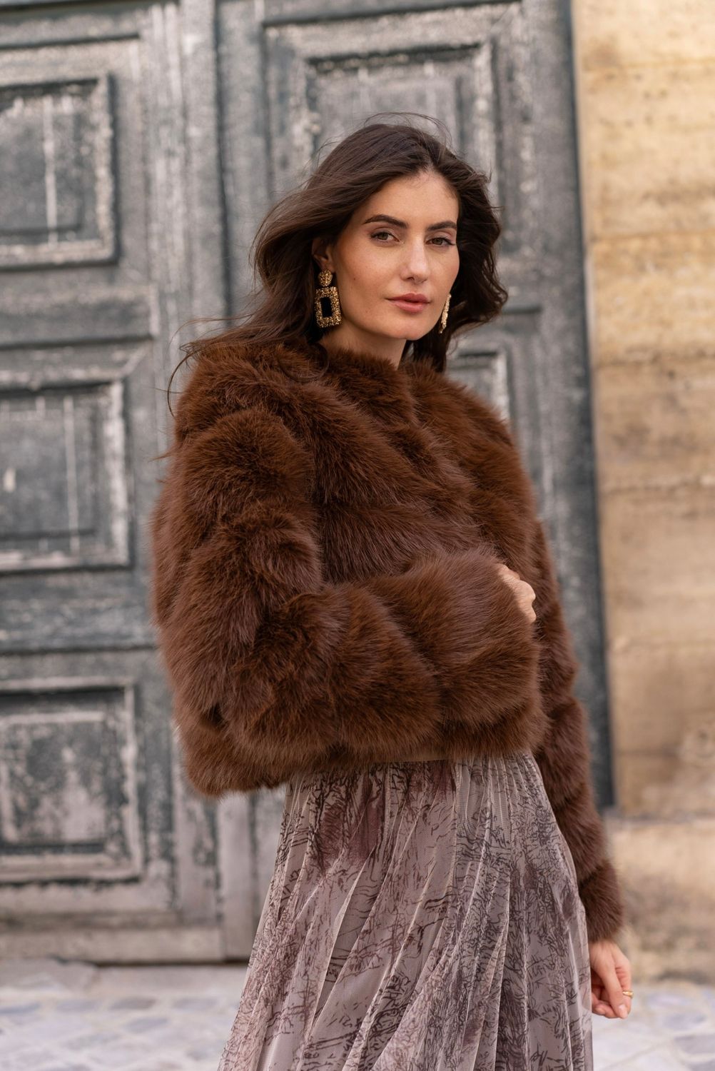&quot;Valentina&quot; Faux Fur Jacket