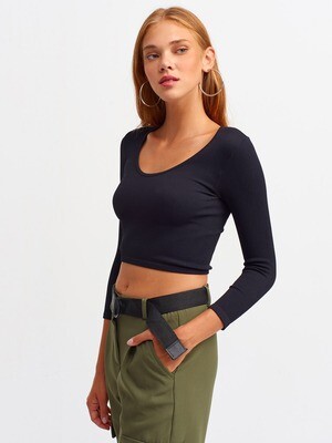 "All for You" Basic Long Sleeves Crop Top