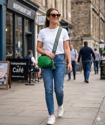 "Sadie" Italian Leather Clutch Bag