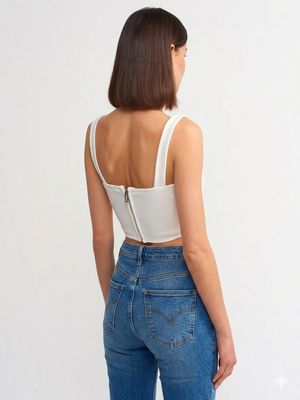 "Ava" Zipper back Knitwear Top
