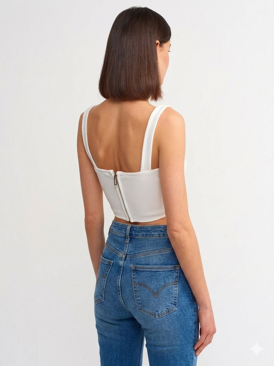 "Ava" Zipper back Knitwear Top
