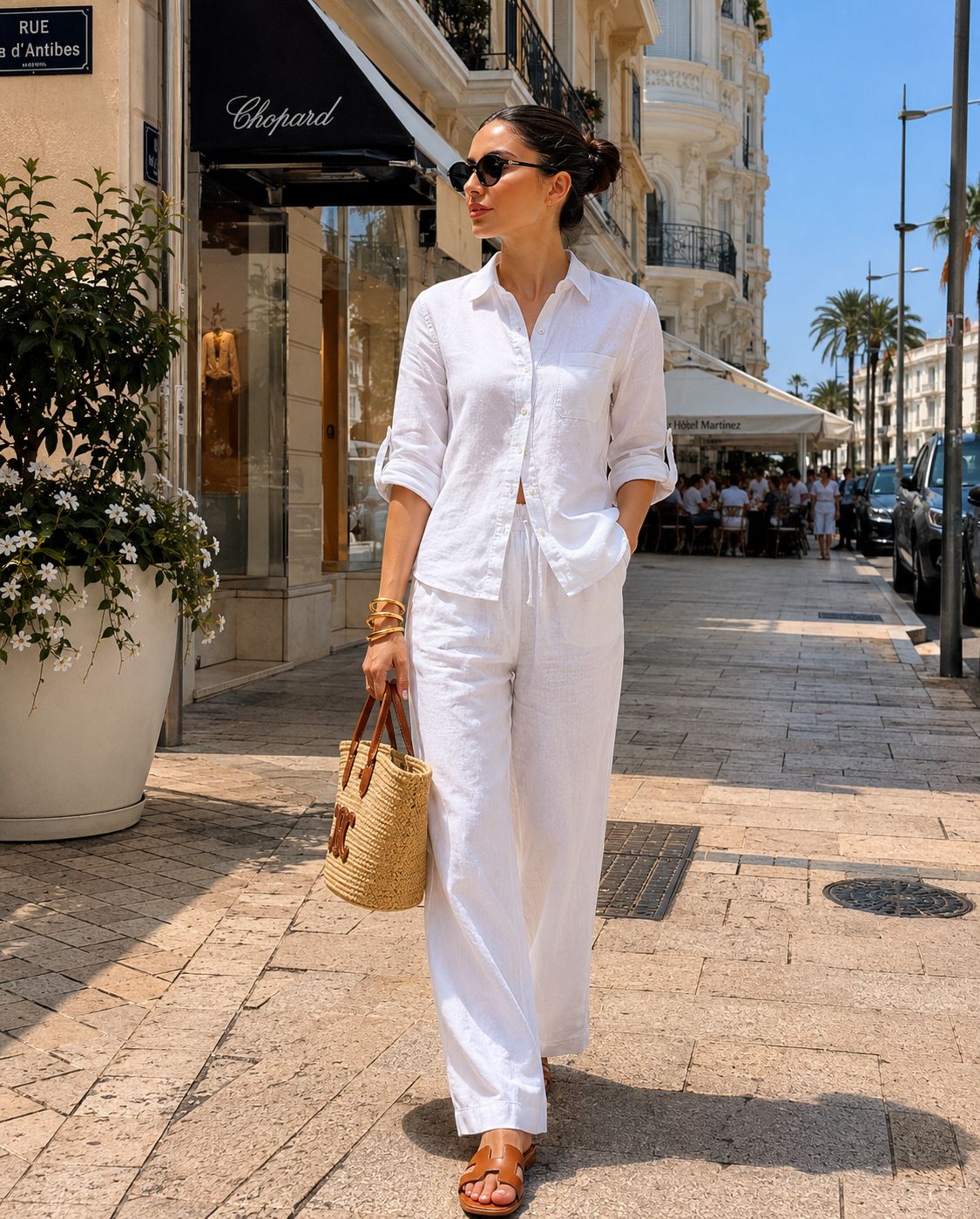 "Serenade" Linen Set, Color: White, Size: XS