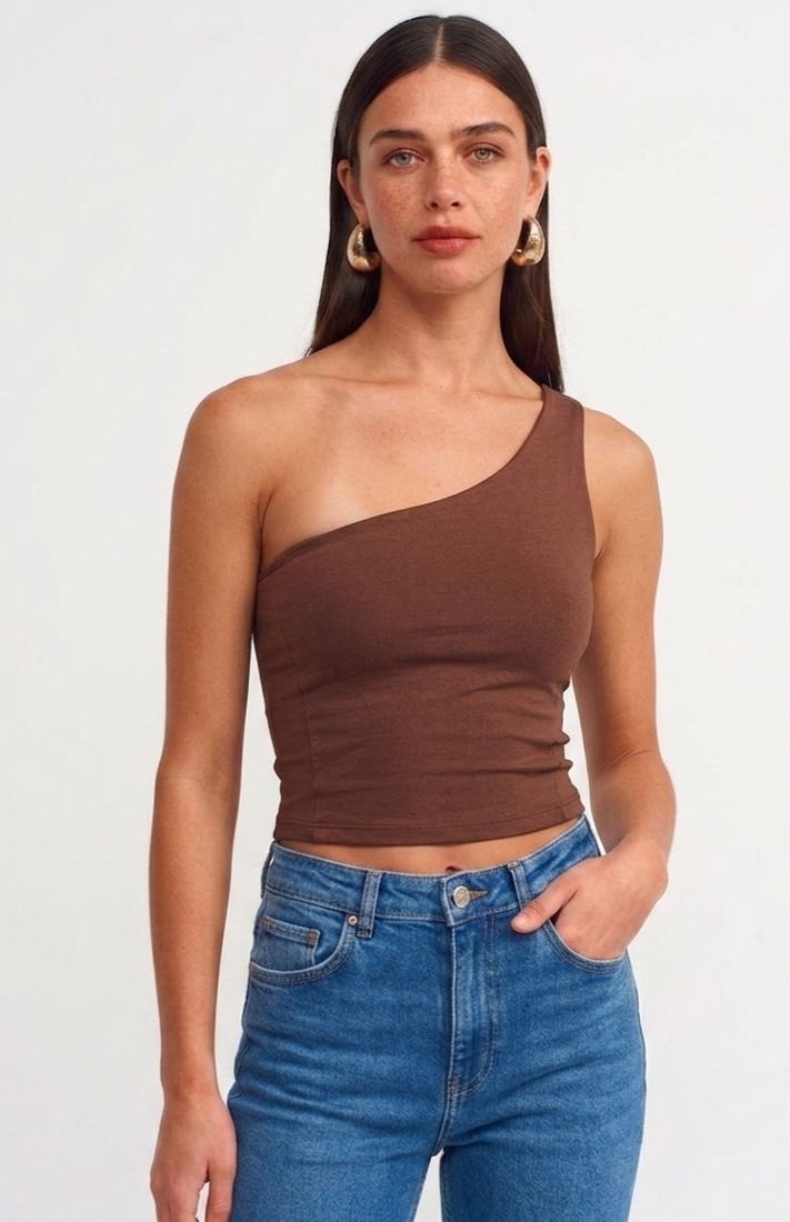 "Milla" Top, Color: Coffee, Size: XS