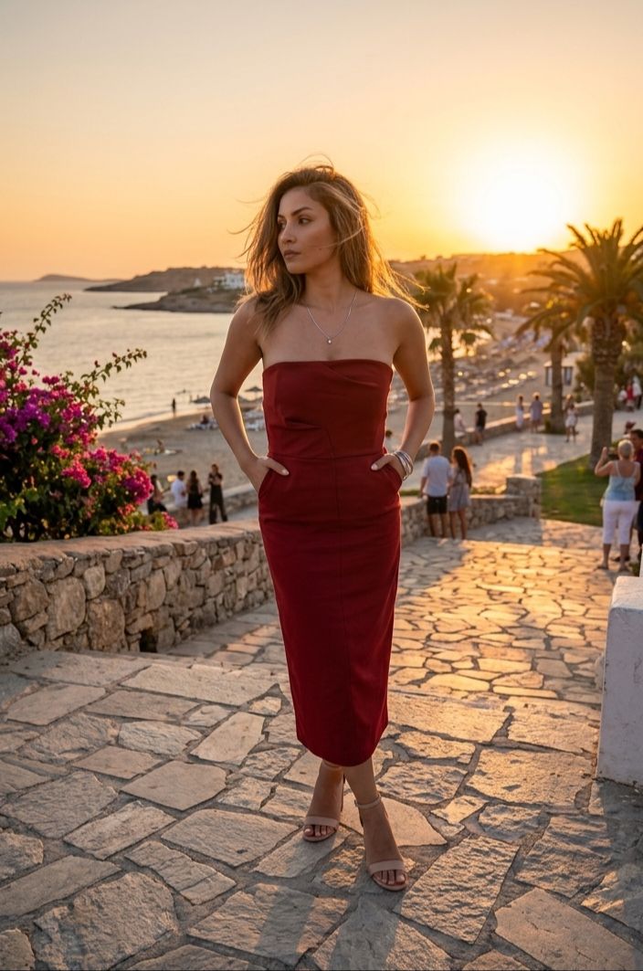 "Shona" Strapless dress