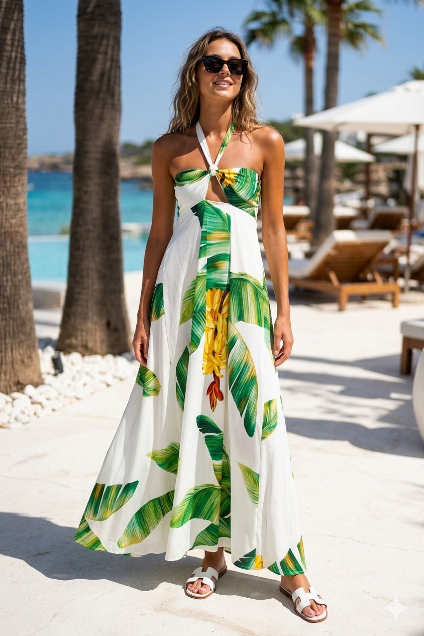 "Bay Breeze" dress, Color: White, Size: One Size